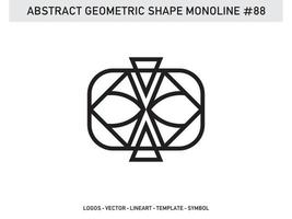 ornamento forma geométrica monoline linha abstrata vetor livre