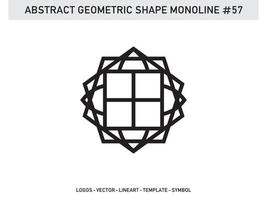 vetor livre abstrato de forma geométrica monoline