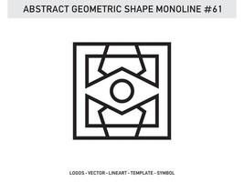 vetor livre abstrato de forma de linha linear monoline geométrica
