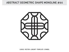 vetor livre abstrato de forma de linha linear monoline geométrica