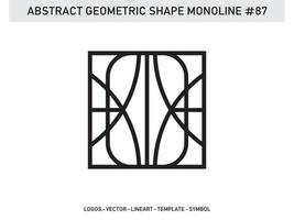 ornamento forma geométrica monoline linha abstrata vetor livre