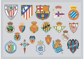 Logotipos da equipe espanhola de futebol vetor