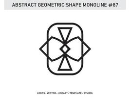 ornamento forma geométrica monoline linha abstrata vetor livre