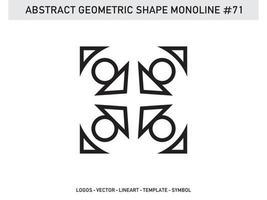 abstrata geométrica monoline lineart forma de vetor de linha livre