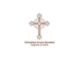 a cruz é um símbolo da religião católica do cristianismo a igreja de jesus design de vetor livre