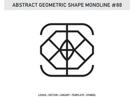 ornamento forma geométrica monoline linha abstrata vetor livre