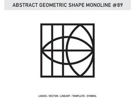 ornamento forma geométrica monoline linha abstrata vetor livre