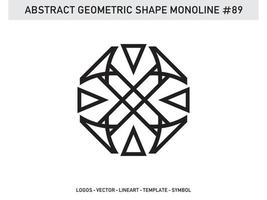 ornamento forma geométrica monoline linha abstrata vetor livre