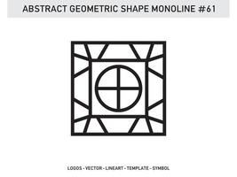 vetor livre abstrato de forma de linha linear monoline geométrica