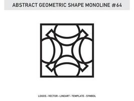 elemento ornamento forma geométrica monoline abstrata linha vetor livre