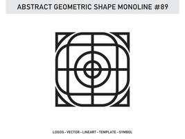 ornamento forma geométrica monoline linha abstrata vetor livre