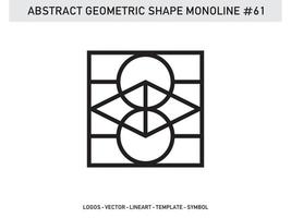 vetor livre abstrato de forma de linha linear monoline geométrica