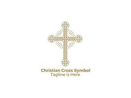 a cruz é um símbolo da religião do cristianismo católico a igreja de jesus design ícone vetor
