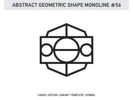 vetor livre abstrato de forma geométrica monoline