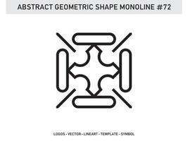 abstrata geométrica monoline lineart forma de vetor de linha livre