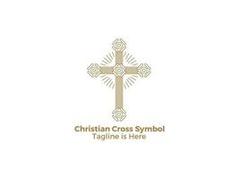 a cruz é um símbolo da religião do cristianismo católico a igreja de jesus design ícone vetor