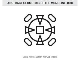 ornamento forma geométrica monoline linha abstrata vetor livre