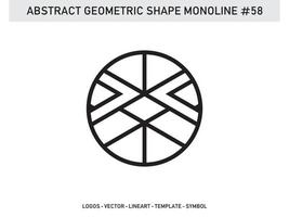 vetor livre abstrato de forma geométrica monoline