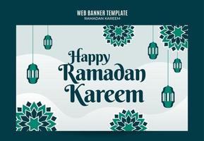 área e plano de fundo do espaço web do banner ramadan kareem vetor