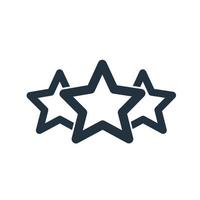 ícone de estrela de vetor. símbolo de satisfação do cliente isolado no fundo branco.