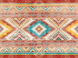 padrão de ornamento indiano nativo americano textura têxtil étnica geométrica tribal padrão asteca navajo tecido mexicano sem costura decoração vetorial moda vetor