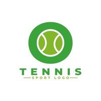 letra o com design de logotipo de tênis. elementos de modelo de design vetorial para equipe esportiva ou identidade corporativa. vetor