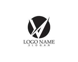 Logotipo de negócios letras V e modelo de símbolos vetor