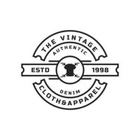 distintivo retrô vintage para inspiração de design de emblema de logotipo de vestuário de vestuário vetor