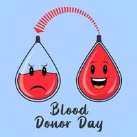 ilustração vetorial gráfico do dia do doador de sangue. ótimo design para o dia mundial do sangue vetor