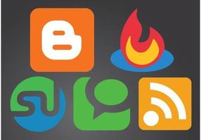 Logotipos de redes sociais vetor