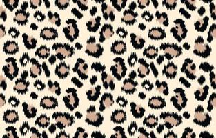 padrão de leopardo fofo. design de padrão ikat sem costura de cor pastel. design de fundo animal textura para moda, tecido, papel de parede, decoração, impressão vetor