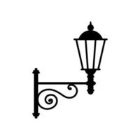ícone de lâmpada de jardim, vetor de silhueta de lâmpada de jardim. ilustração vetorial eps.10