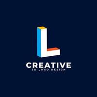 letra l logotipo alfabeto. utilizável para logotipos de negócios e branding. vetor