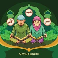 história do ramadã do mês de jejum vetor