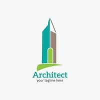 ilustração de design de vetor de logotipo de arquiteto