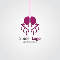 ilustração de design de vetor de logotipo de aranha