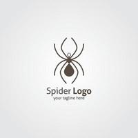 ilustração de design de vetor de logotipo de aranha