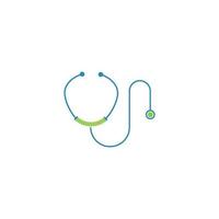 logotipo de saúde de vetor de saúde médica com símbolo de ícone de cruz e estetoscópio. este logotipo é adequado para hospitais e clínicas.