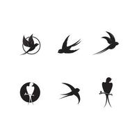 modelo de vetor de logotipo de andorinha, conceitos criativos de design de logotipo de andorinha