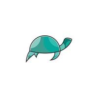 vetor de imagem de ícone de desenho animado de tartaruga animal
