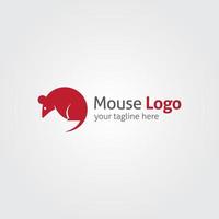 ilustração de design de vetor de logotipo de mouse