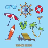 ilustração de design de vetor de ícone de férias de verão