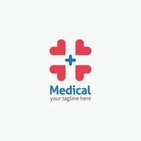 ilustração de design de vetor de logotipo médico