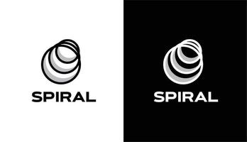 logotipo minimalista futurista, espiral circular adequado para marcas automotivas, robóticas e de construção vetor