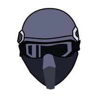 proteção de capacete militar vetor
