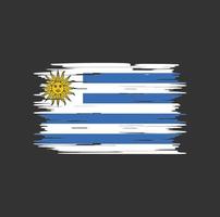 pincel de bandeira do uruguai. bandeira nacional vetor