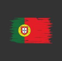 pincel de bandeira de portugal. bandeira nacional vetor