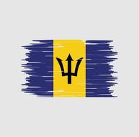 escova de bandeira de barbados. bandeira nacional vetor