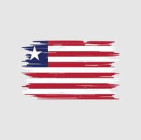 escova de bandeira da libéria. bandeira nacional vetor
