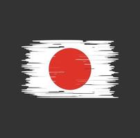 escova de bandeira do japão. bandeira nacional vetor